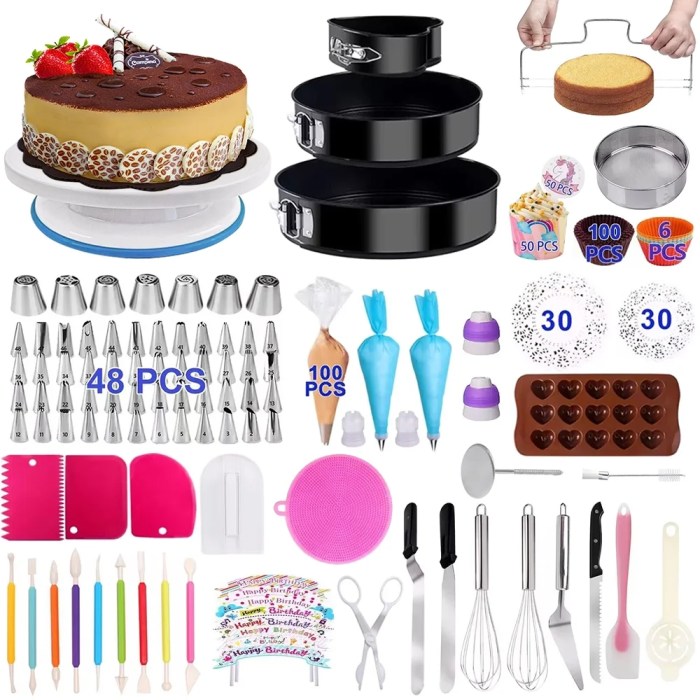 Cake piping pastry nozzles mould turntable rotating